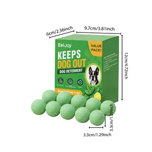 EELJOY dog deterrent balls detail view showing box and individual ball dimensions