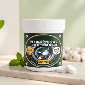 Pet Hair Dissolver Effervescent Tablets For Washing Machine Laundry Cleaner Hair Removal Odor Eliminator For Clothes Bedding Fabrics