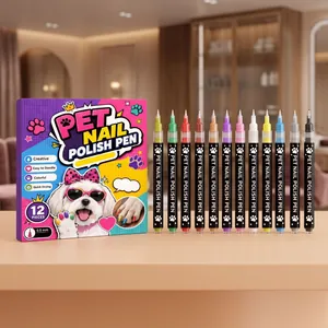 Set premium di 12 pennarelli smalto per unghie per animali per nail art creativa e sicura