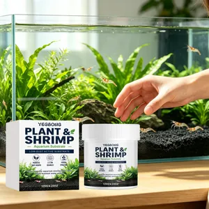 YEGBONG 120g schwarzes Aquariensubstrat für Wasserpflanzen und Garnelenaquarien