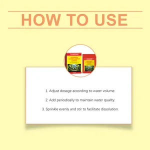 Instruction guide for aquarium water clarifier powder usage steps