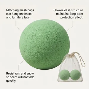 Weatherproof dog repellent balls with mesh bag for indoor and outdoor long-term protection
