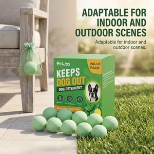 Close-up detail of EelJoy dog deterrent balls for indoor and outdoor protection.
