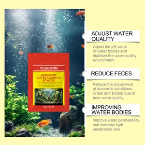 YEGBONG aquarium water clarifier powder for fish tank cleaning and water pH stabilization