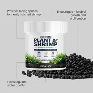 Details von schwarzem 2-4 mm porösem Aquariensubstrat für Pflanzen und Garnelen
