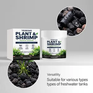 Detailansicht des YEGBONG Aquarium-Substrats mit 2-4 mm porösen Granulaten für Wurzeln