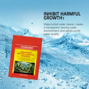 YEGBONG 100g aquarium water clarifier powder for purifying turbid fish tank water