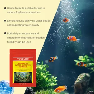 YEGBONG Aquarium Water Clarifier Powder 100g for clear freshwater fish tank maintenance