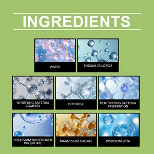 List of active ingredients for aquarium water purifier with professional 3D molecular renders