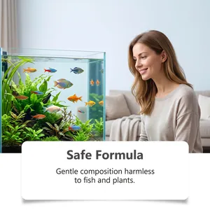 Sichere Wasserreiniger-Formel hält das Aquarienwasser kristallklar für Fische und Pflanzen.