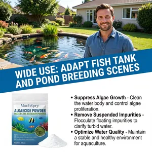 MoonSpry algaecide powder for fish pond and aquarium water quality and health
