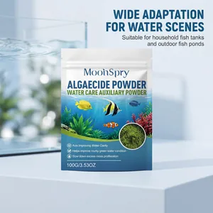 Detailed view of MoonSpry Algaecide Powder 100g pouch for fish tanks and ponds