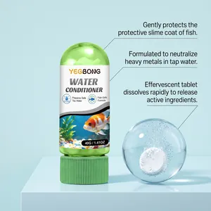Detailansicht: YEGBONG Wasseraufbereiter-Tablette löst sich zum Schutz der Fische auf.