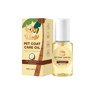 Aceite de cuidado tropical para el pelaje de perros y gatos con extracto de coco, 50ml.