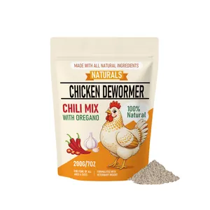 Natural chicken dewormer powder with chili and oregano for poultry 200g