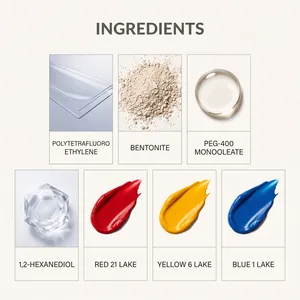 Liste d'ingrédients détaillée pour stylo vernis pour animaux avec composants et pigments sûrs.