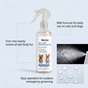 Vue détaillée du spray lissant EelJoy pour animaux avec brume fine et formule kératine