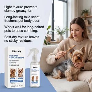 Spray lissant pour poils d'animaux au kératine végétale pour chiens et chats 100ml