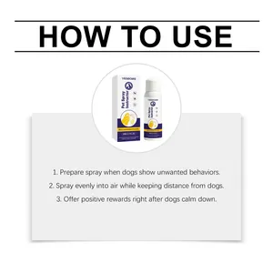 Detailed usage instructions for YEGBONG pet training spray with three simple steps