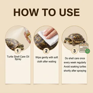 Instructions étape par étape pour appliquer le spray de soin pour tortue de compagnie