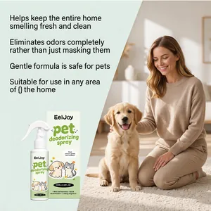 EelJoy 100ml Haustier-Deodorierungsspray für Hunde und Katzen, sichere Formel für frisches Heim