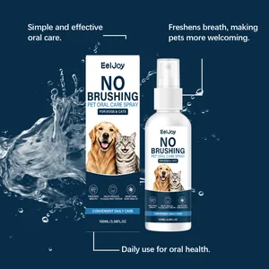 EelJoy 100ml no brushing pet oral care spray for dogs and cats with packaging details