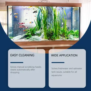 Aquarium water clarifier features for automatic cleaning in various fish tanks