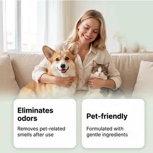 Pet Deodorant Spray Detail mit tierfreundlicher Formel und Geruchsentfernung Funktionen.