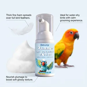 EelJoy parrot dry cleaning foam for water-shy birds with thick fine grooming foam texture
