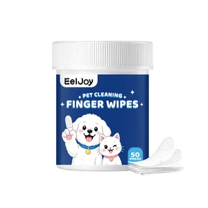Toallitas para limpieza dental EelJoy para perros y gatos, cuidado dental, 50 piezas