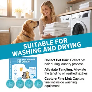 Professional blue pet hair remover balls for laundry washing and drying machines