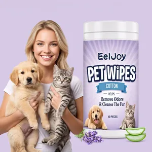 EelJoy Toallitas De Limpieza Para Mascotas Aroma A Lavanda De Algodón Toallitas Desodorizantes Para Perros Y Gatos Limpieza Corporal