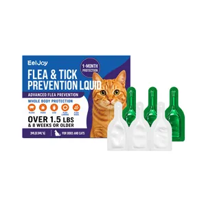 EelJoy Floh- und Zeckenschutzmittel für Katzen und Hunde mit sechs 0.5ml Applikatoren