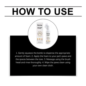 Οδηγίες βήμα προς βήμα για τη χρήση του αφρού καθαρισμού ποδιών κατοικίδιων της EelJoy.