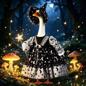 Halloween witch goose costume decoration for garden porch yard ornament
