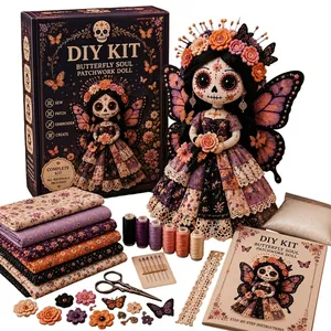 Complete Butterfly Soul Patchwork Pop DIY-set inclusief stoffen en naaibenodigdheden