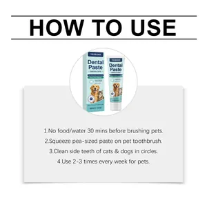 Detailed instruction guide on how to use YEGBONG pet dental paste for dogs and cats.