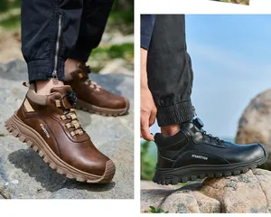 Chaussures de sécurité imperméables avec fermeture rotative et semelle anti-perforation