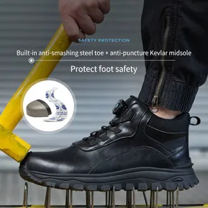 Chaussures de sécurité avec embout en acier et semelle Kevlar anti-perforation