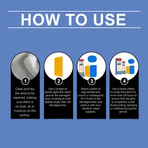 Detailed 4-step guide on how to use the Jakehoe inflatable mattress repair kit