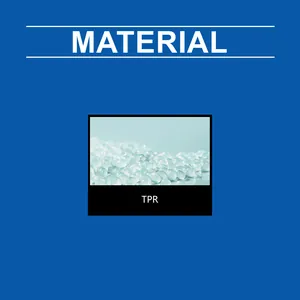 Nahaufnahme von TPR-Rohmaterialgranulat für langlebige rutschfeste Eiskrallen.