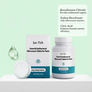 Detailoverzicht van Jue Fish plantentabletten met antibacteriële ingrediënten