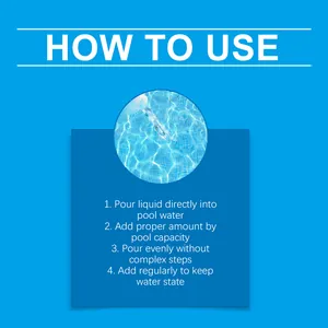 Guía de instrucciones paso a paso que muestra cómo usar el clarificador de piscina