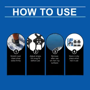 Comprehensive step-by-step guide on how to use HozoneX winter ice spikes for outdoor shoes