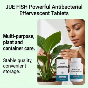 Detail van JUE FISH antibacteriële bruistabletten voor de planten- en potverzorging