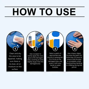 Step-by-step instructions for using the waterproof PVC pool repair kit