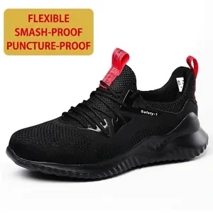 Unisex Veiligheidsschoenen Stalen Neus Werkschoenen Lichtgewicht Ademend Anti-verbrijzeling Anti-perforatie Industriële Beschermende Schoenen