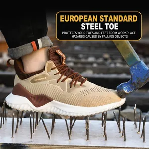 Veiligheidsschoenen met Europese stalen neus voor bescherming tegen verplettering en steken