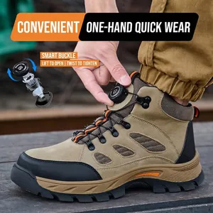 Botas de seguridad para hombre con sistema de cierre rápido mediante dial giratorio.