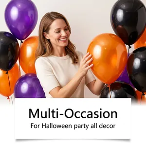Λεπτομέρεια από λαμπερά μπαλόνια Halloween με γυαλιστερό φινίρισμα από σπρέι